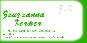 zsuzsanna kerper business card